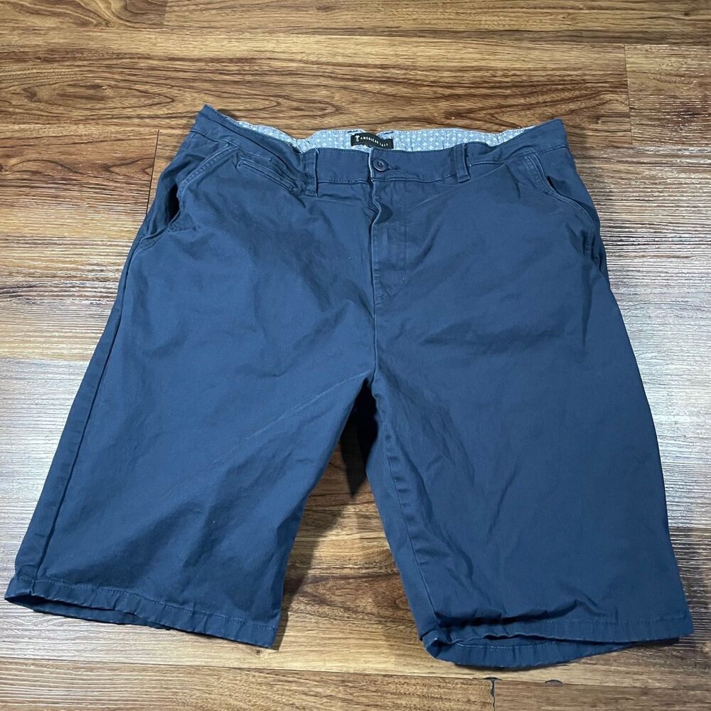 American Tall Chino Shorts Athletic Pocket Blue Mens Size 38 T